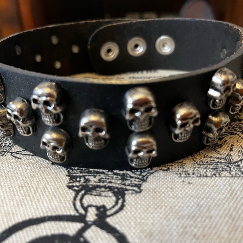 Leather & metal skull Jewlery